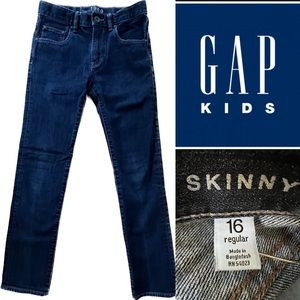 GAP Kids 1969 Skinny Dark Rinse Denim Jeans | Boy's Size 16 Regular